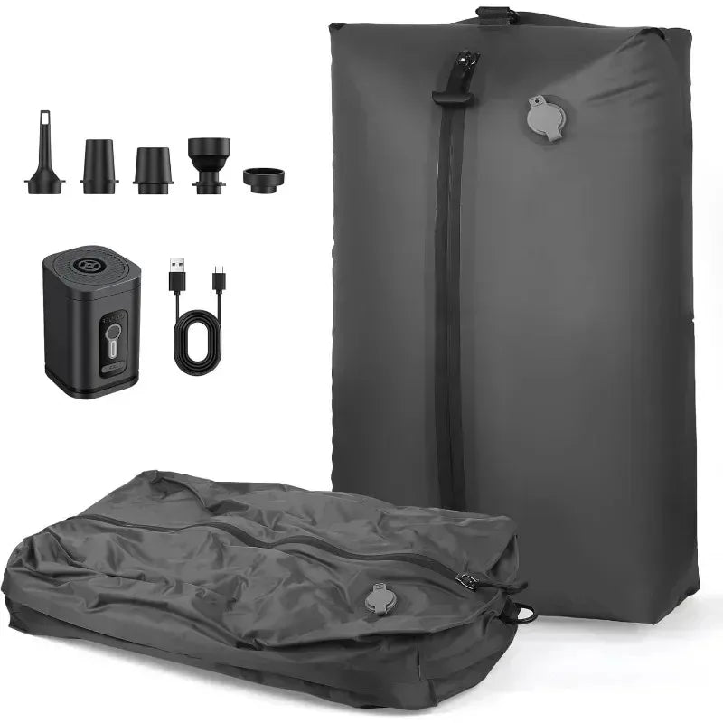 17L vacuum compression bag with air pump and accessories for efficient travel packing