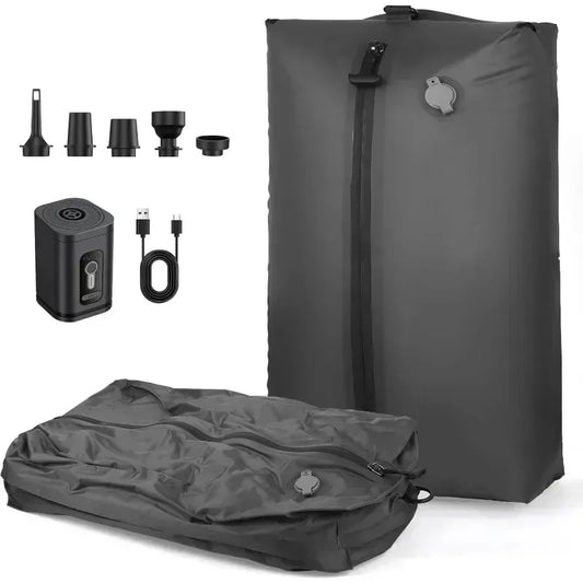 17L vacuum compression bag with air pump and accessories for efficient travel packing