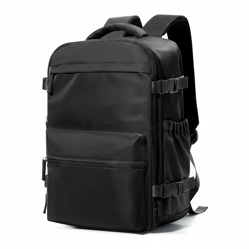 Black backpack hero shot