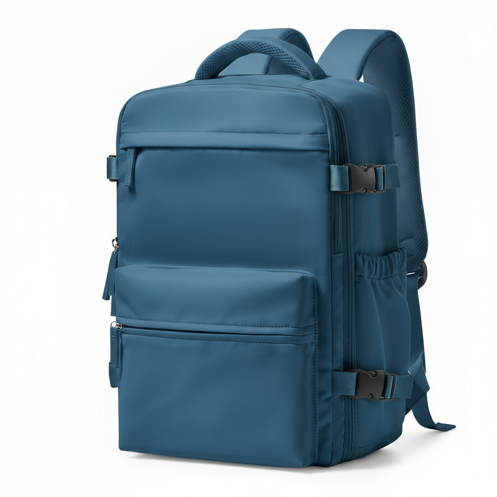 Blue backpack hero shot