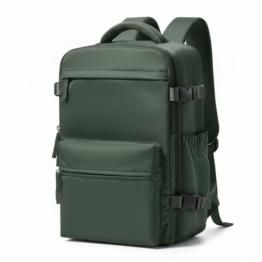 Green backpack hero shot